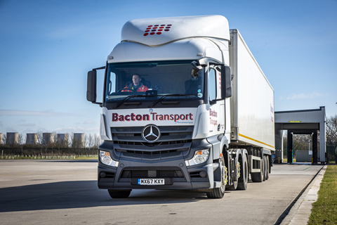 Bacton Transport Chooses Trucks From Ryder With Collision Cover